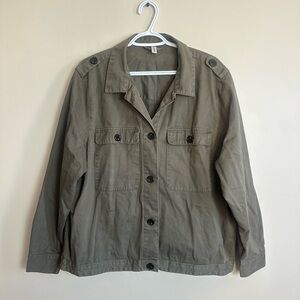 Soyaconcept Size XXL Olive Button-Up Jacket